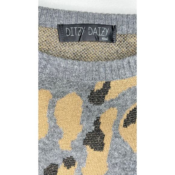 dizzy daisy leopard print sweater - Picture 4 of 6